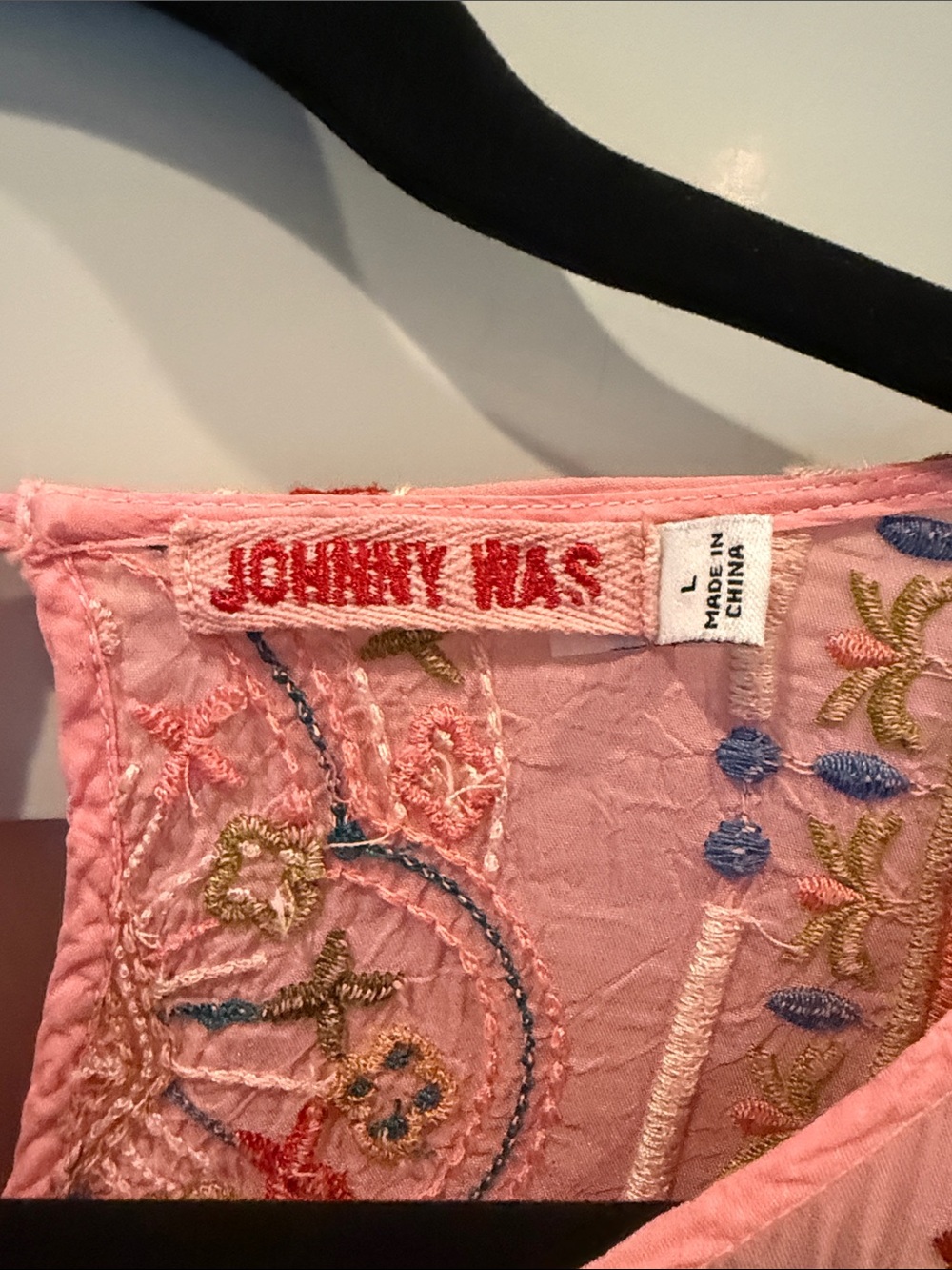 Johnny Was Pink Embroidered Floral Tunic - Picture 2 of 9